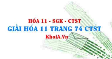 Giải Hóa 11 trang 74 Chân trời Sáng tạo